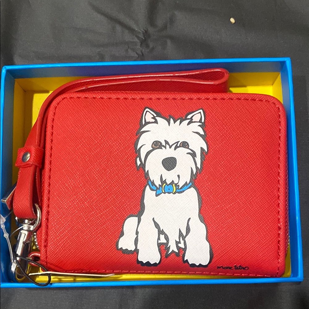 Marc Tetro Red Dog Print Wallet